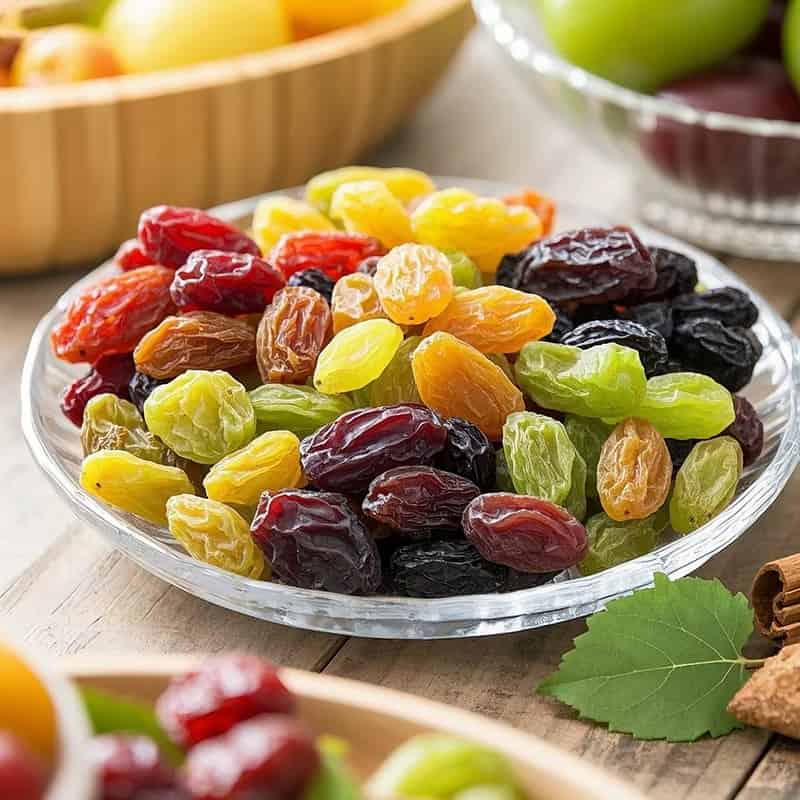 کشمش سبز سایه خشک تهیه شده از انگورهای تازه